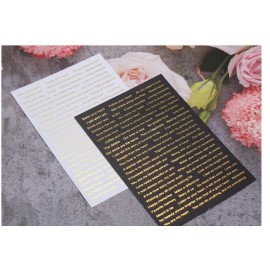8pcs Foil Junk Journal Sentiment Stickers for Scrapbooking Album DIY Planner Projects Card Making Crafts
