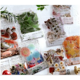 40pcs/bag Vintage Ginkgo leaves flowers PET sticker package DIY diary decoration sticker album scrapbooking