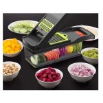 15 in 1 Vegetable Onion Chopper Slicer Cutter Shredders Slicer with Container Pro Food Chopper Potato Grater Slicer Dicer Cutter