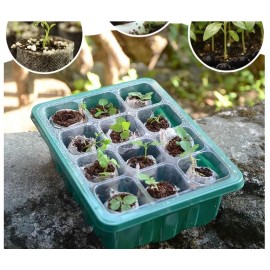 12 Cells Breathable Germination Box Garden Mini Greenhouse Nursery Planter Vegetables Flower Succulents Growing Cultivation Pot