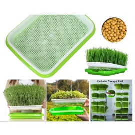 Seed Sprouter Tray Double Layer Soilless Bean Culture Hydroponic Nursery Plate Sprouting Pot Planter Garden Home Plastic Tool